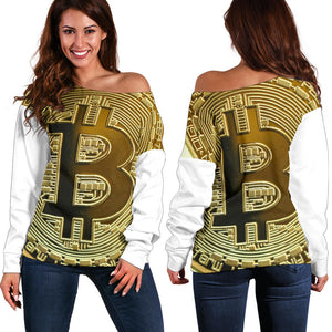 Bitcoin Women's Off Shoulder Sweater