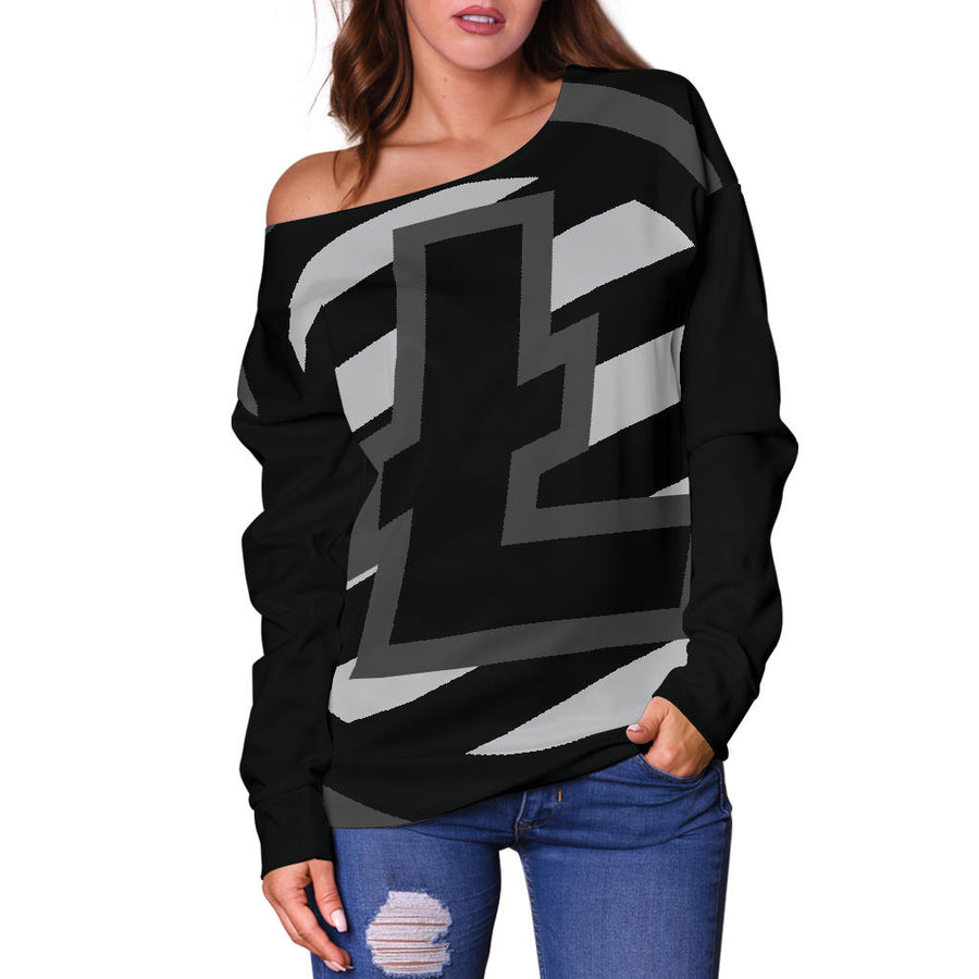 Litecoin Women's Off Shoulder Sweater