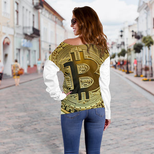 Bitcoin Women's Off Shoulder Sweater